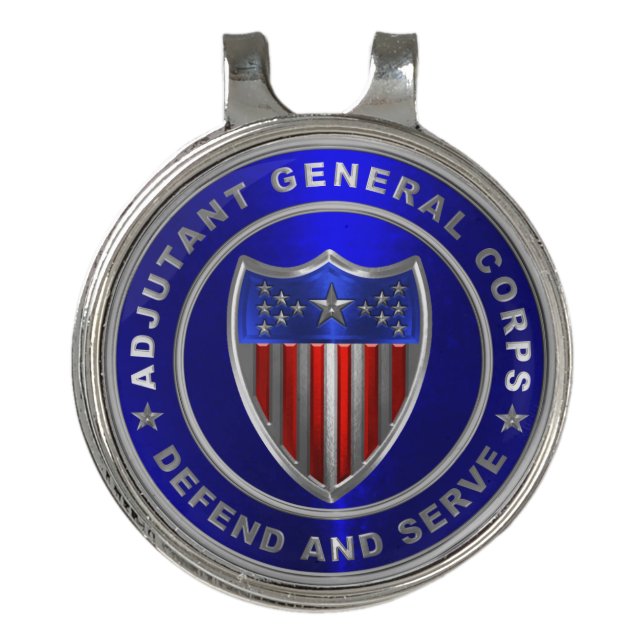 Adjutant General Veteran Golf Hat Clip (Front)