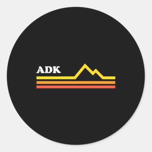Adk Adirondacks New York Mountains Classic Round Sticker