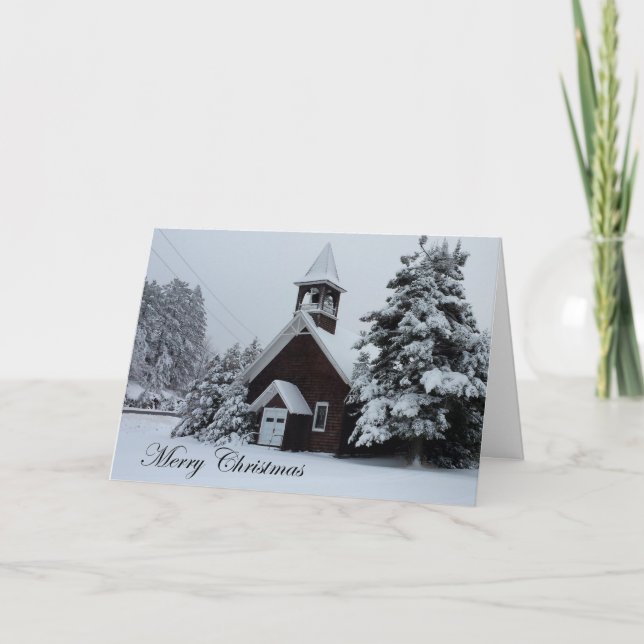 ADKs Merry Christmas ...the Church in the Woods Holiday Card (Front)