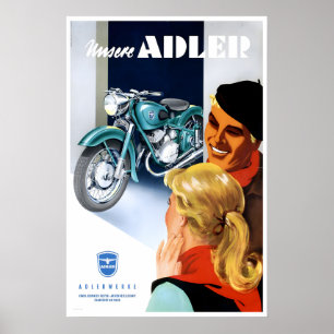 Adler Motorcycles Poster Motorbike Art Biker Print