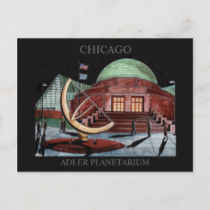 Adler Planetarium Postcard Randsom Art Chicago