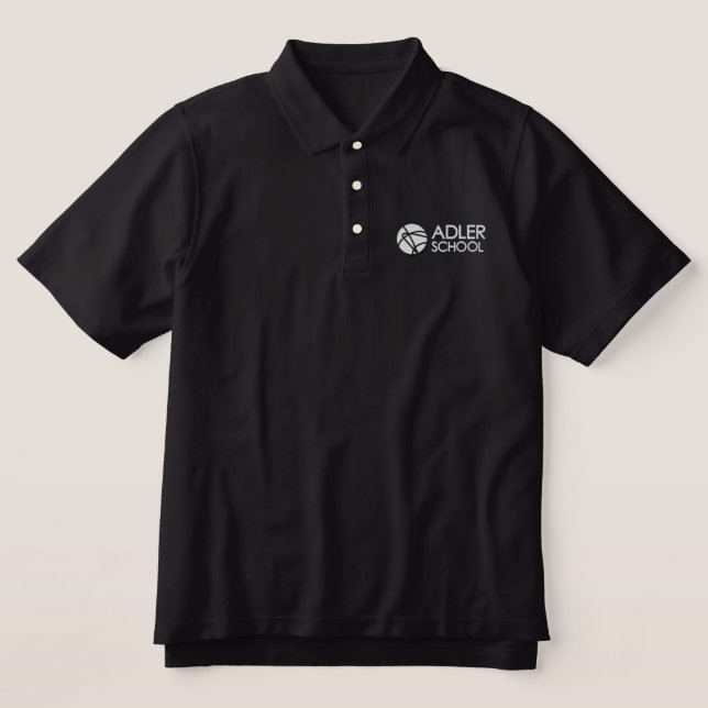 Adler School Embroidered Polo Shirt 2 (Design Front)