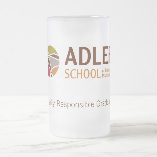 Adler School Frosted Glass Mug 2 (Center)