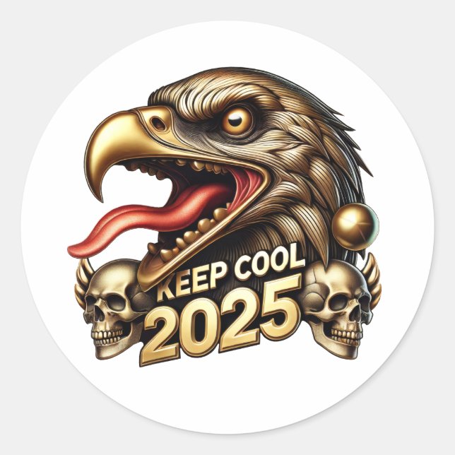 Adler snakes God of darkness keep cool 2025 Classic Round Sticker (Front)