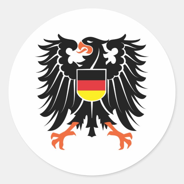 Adler Wappen Germany eagle crest Germany Classic Round Sticker (Front)