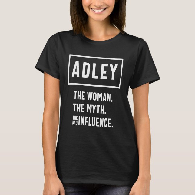 Adley Personalized Name Birthday Gift T-Shirt (Front)