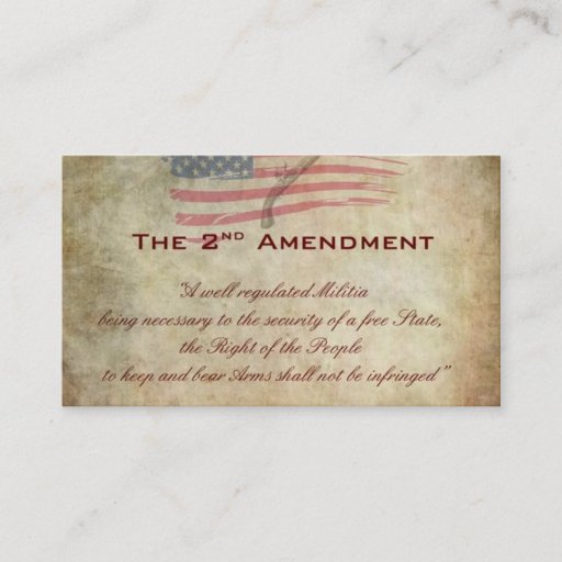 Customizable Admendment 2 ffl Dealer Business card