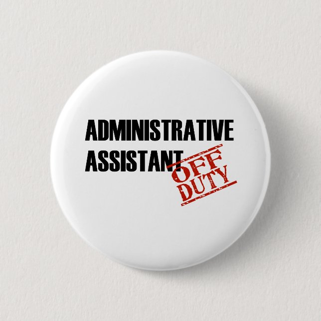 Admin Assist Light Pinback Button (Front)