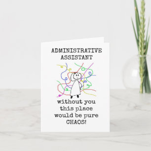 Admin Assistant Appreciation Card, Funny Card