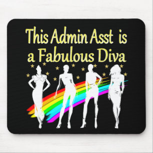 ADMIN ASST IS A FABULOUS DIVA MOUSE PAD