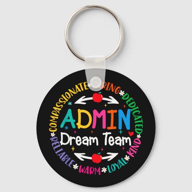 Admin dream team back to school front office keychain (Front)
