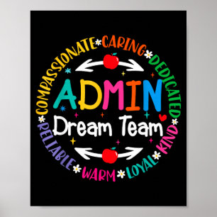 Admin dream team back to school front office poster