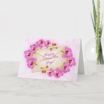 Admin Pro Day Orchids Card by moonlake at Zazzle