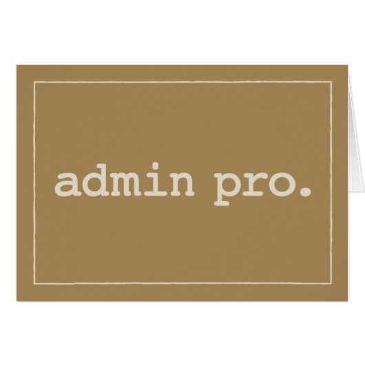 Admin Pro Definition on Admin Pro Day Cards (Front Horizontal)