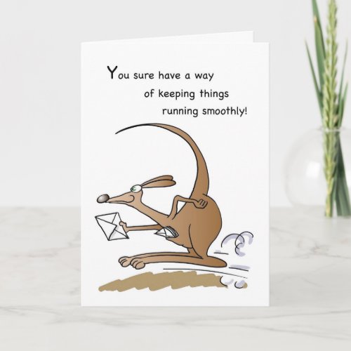 Admin Pro Kangaroo Humorous Card