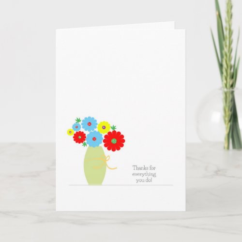 Admin Professionals Day Card Colorful flowers Card