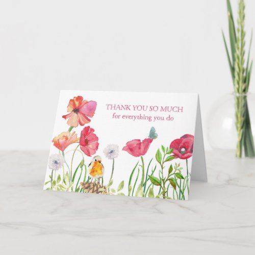 Admin Professionals Day Card _ Watercolor Flowers