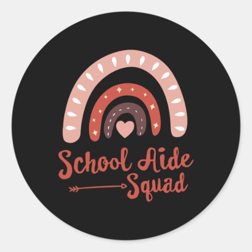 Admin School Aide Squad Funny Ck To School Teacher Classic Round Sticker