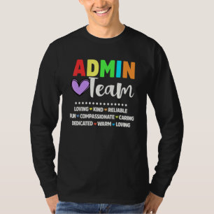 Admin School Assistant Squad Principal Team Admini T-Shirt