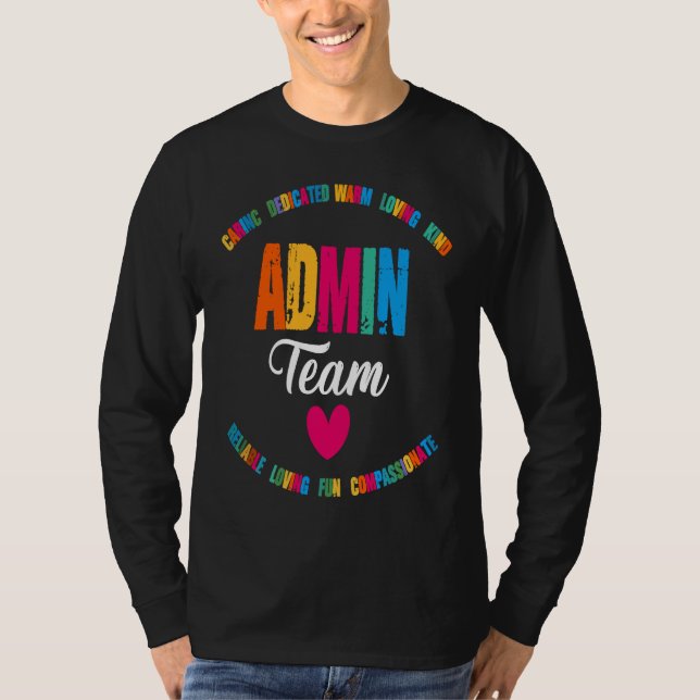 Admin Squad School Assistant Admin Crew Administra T-Shirt (Front)