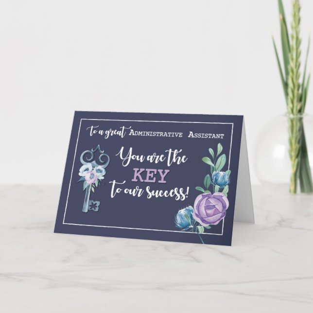 Administrative Assistant Admin Pro Day Card (Front)