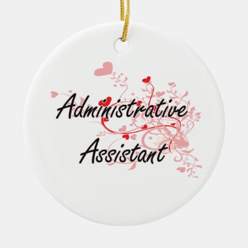 Administrative Assistant Artistic Job Design with Ceramic Ornament