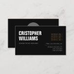 Administrative Assistant Black Icons Logo Business Card