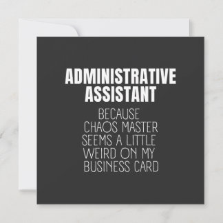 Administrative Assistant Card