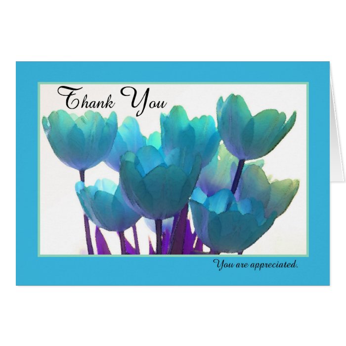 Administrative Assistant Day Card    Blue Tulips