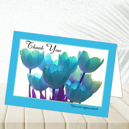 Administrative Assistant Day Card -- Blue Tulips