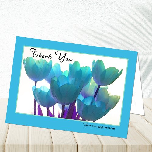 Administrative Assistant Day Card __ Blue Tulips