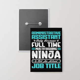 Administrative Assistant Job Title Profession Button