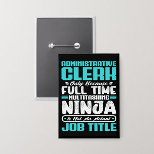 Administrative Clerk Job Title Profession Skills Button