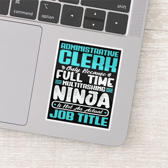 Administrative Clerk Job Title Profession Skills Sticker (Detail)