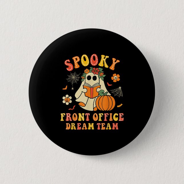 Administrative Istant Spooky Front Office Team Hal Button (Front)
