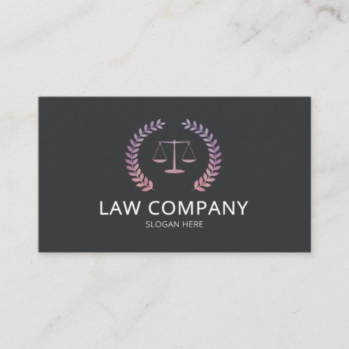 Administrative Law Judge Rose Gold Scale Elegant Business Card