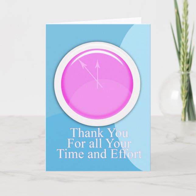 Administrative Professional Appreciation time valu Letterpress Thank You Card (Front)