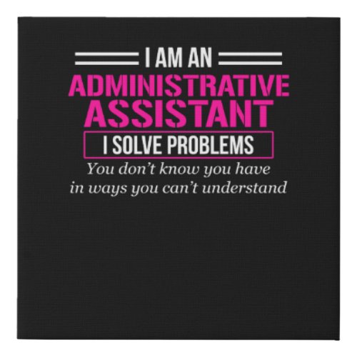 Administrative Professional Assistant Day Faux Canvas Print