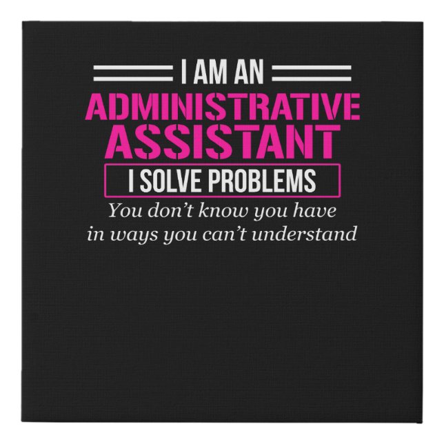 Administrative Professional Assistant Day Faux Canvas Print (Front)