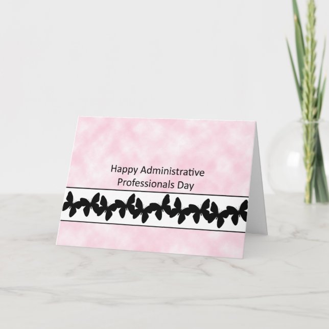 Administrative Professional Day-Butterfly Border Card (Front)