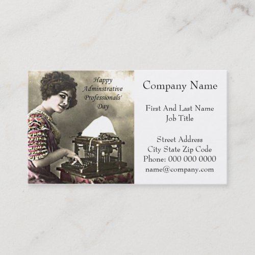 Administrative Professional Day Vintage Photo Business Card