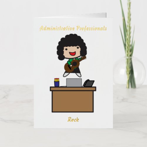 Administrative Professional Funny Dark Hair  Foil Greeting Card