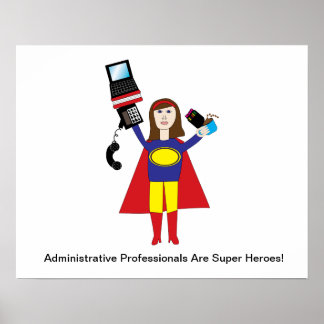 Administrative Professional Hero Personalize Funny Poster