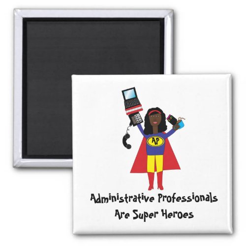 Administrative Professional Super Hero African Am Magnet