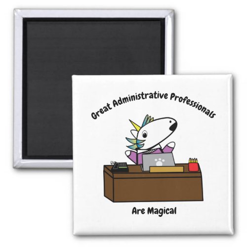 Administrative Professional Unicorn Personalize Magnet
