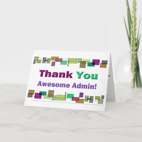 Administrative Professionals Day Awesome Admin Card
