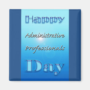 Administrative Professionals Day Blue Magnet