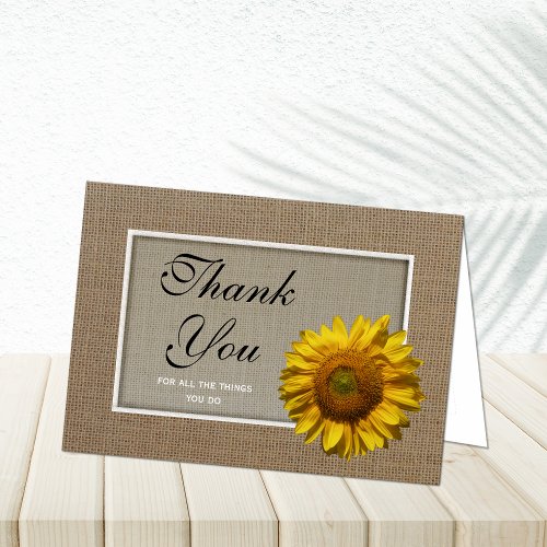 Administrative Professionals Day Card __ Sunflower