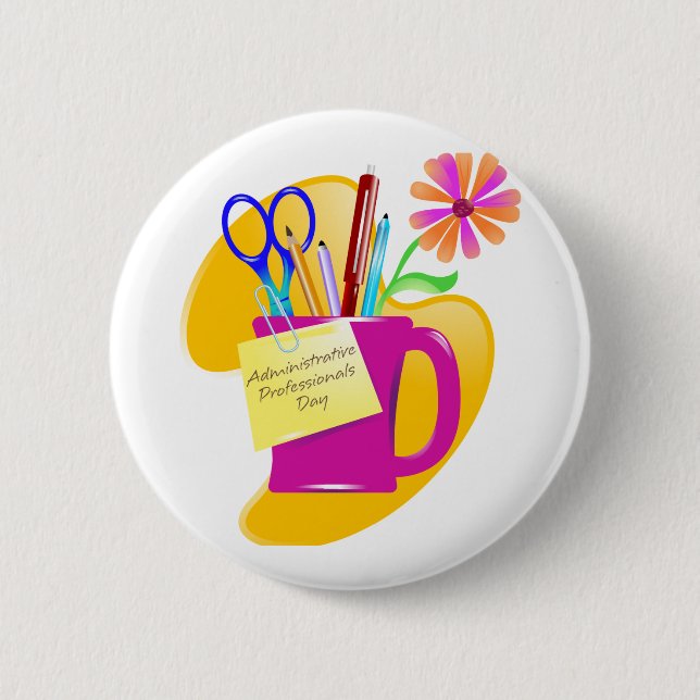 Administrative Professionals Day Design Button (Front)