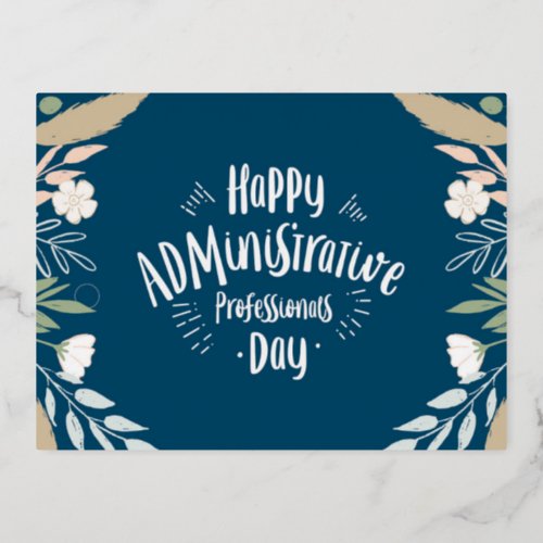 Administrative Professionals Day Foil Holiday Postcard